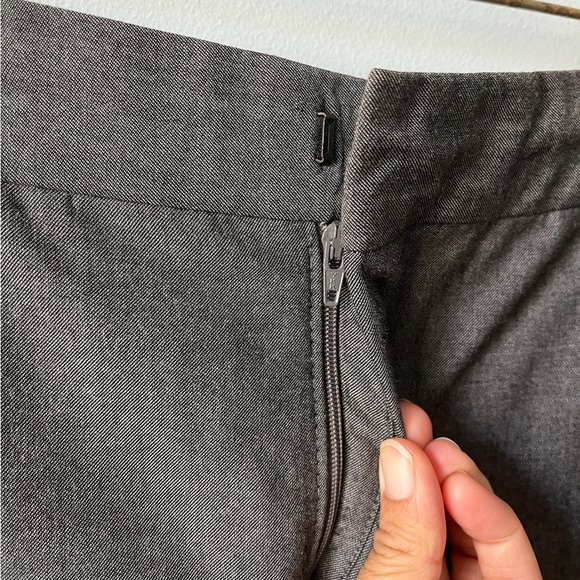 Zara grey zippered button hook tapered trousers size Small - Picture 4 of 12